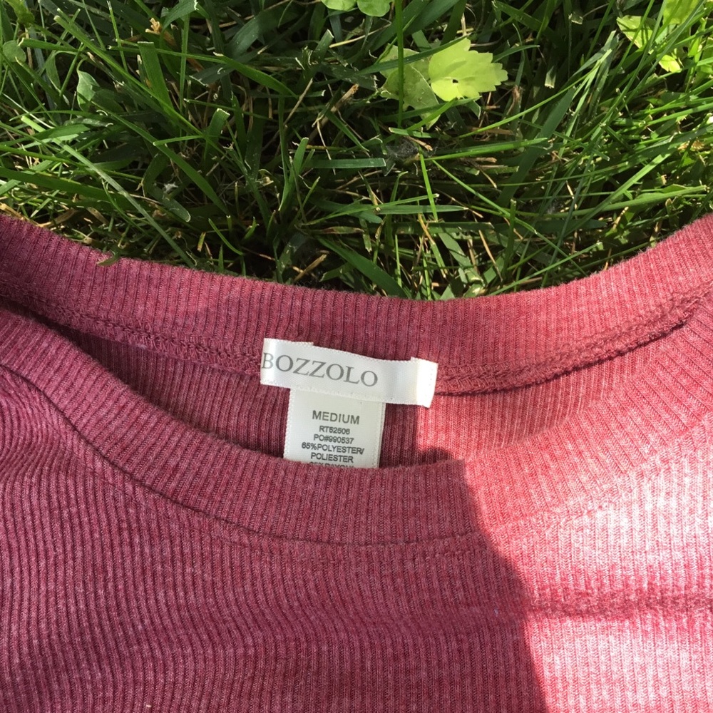 Pink Ribbed Crop Top - Picture 4 of 4